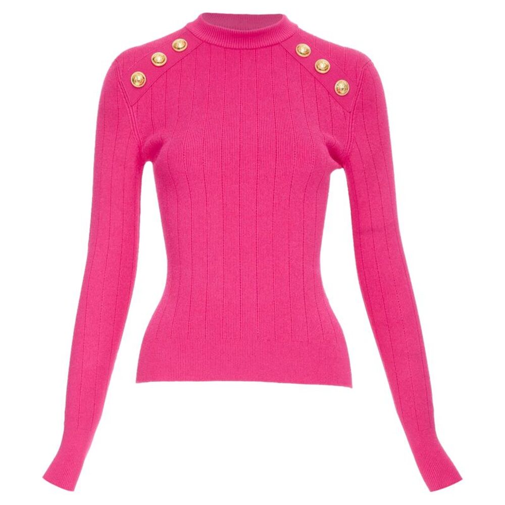 Balmain ribbed crew pullover sweater